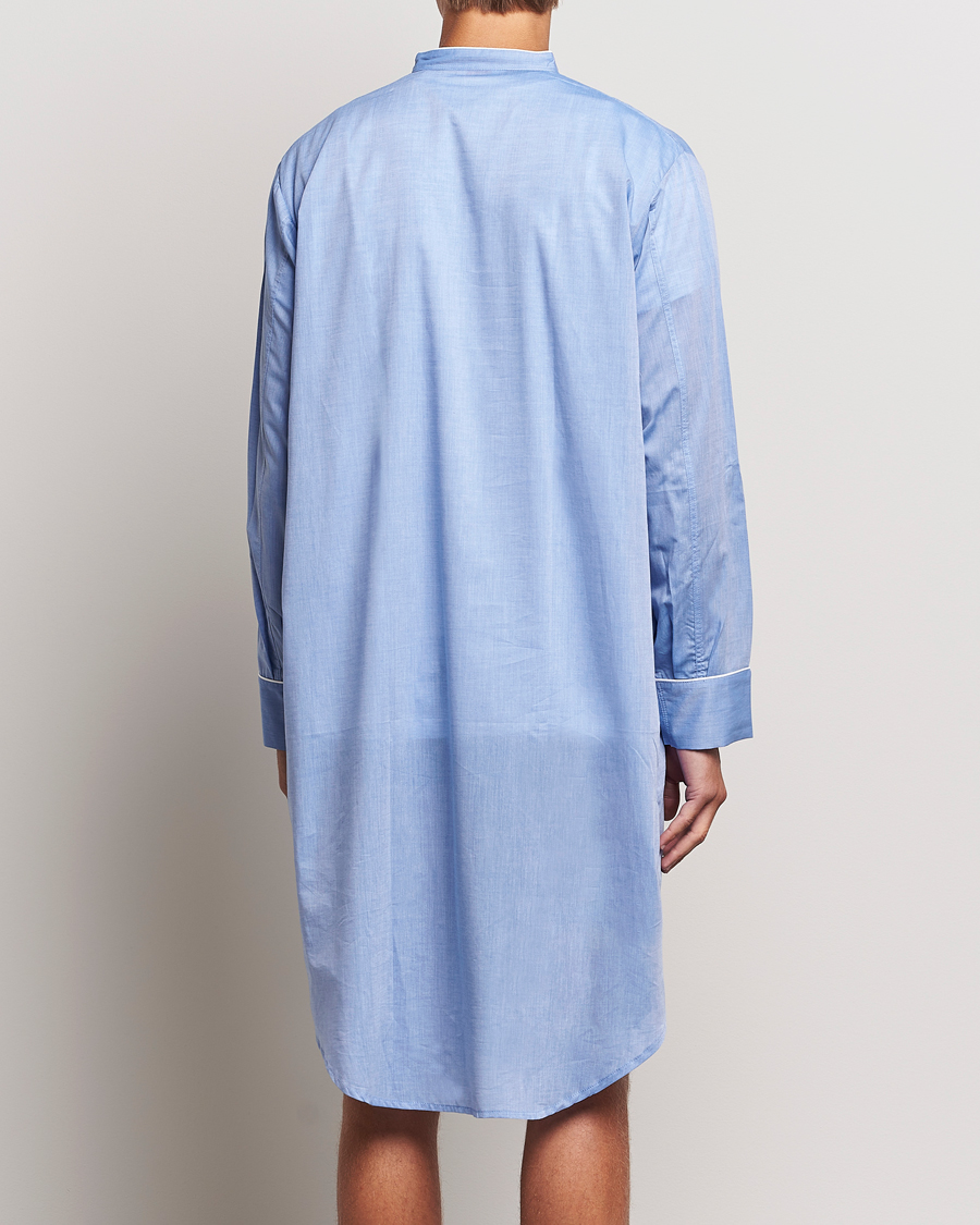 Homme | Peignoirs Et Pyjamas | Derek Rose | Cotton Pullover Nightshirt Light Blue