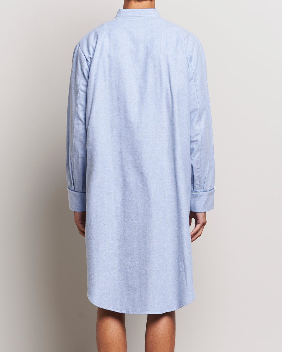 Homme | Peignoirs Et Pyjamas | Derek Rose | Cotton Pullover Nightshirt Light Blue