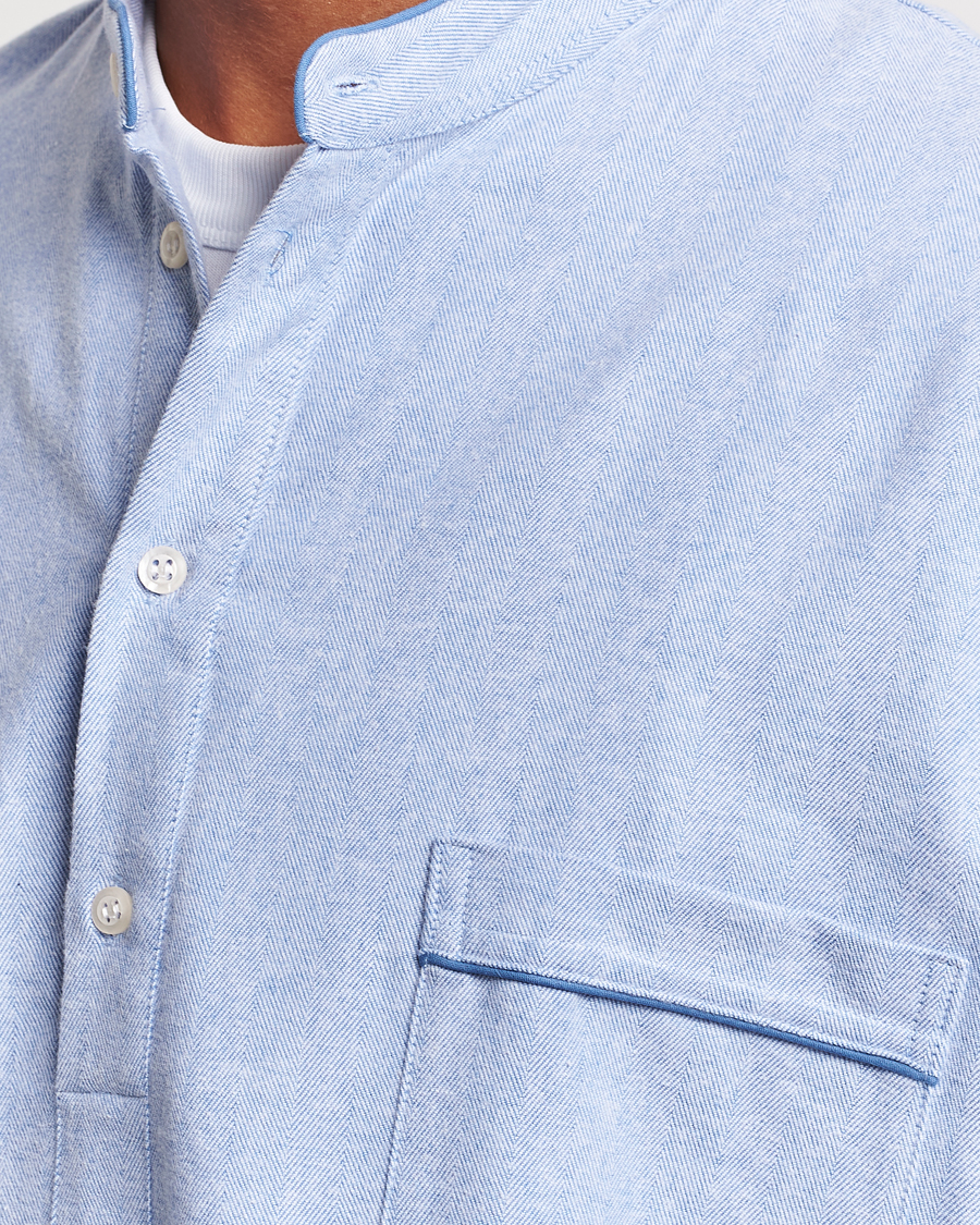 Homme | Peignoirs Et Pyjamas | Derek Rose | Cotton Pullover Nightshirt Light Blue