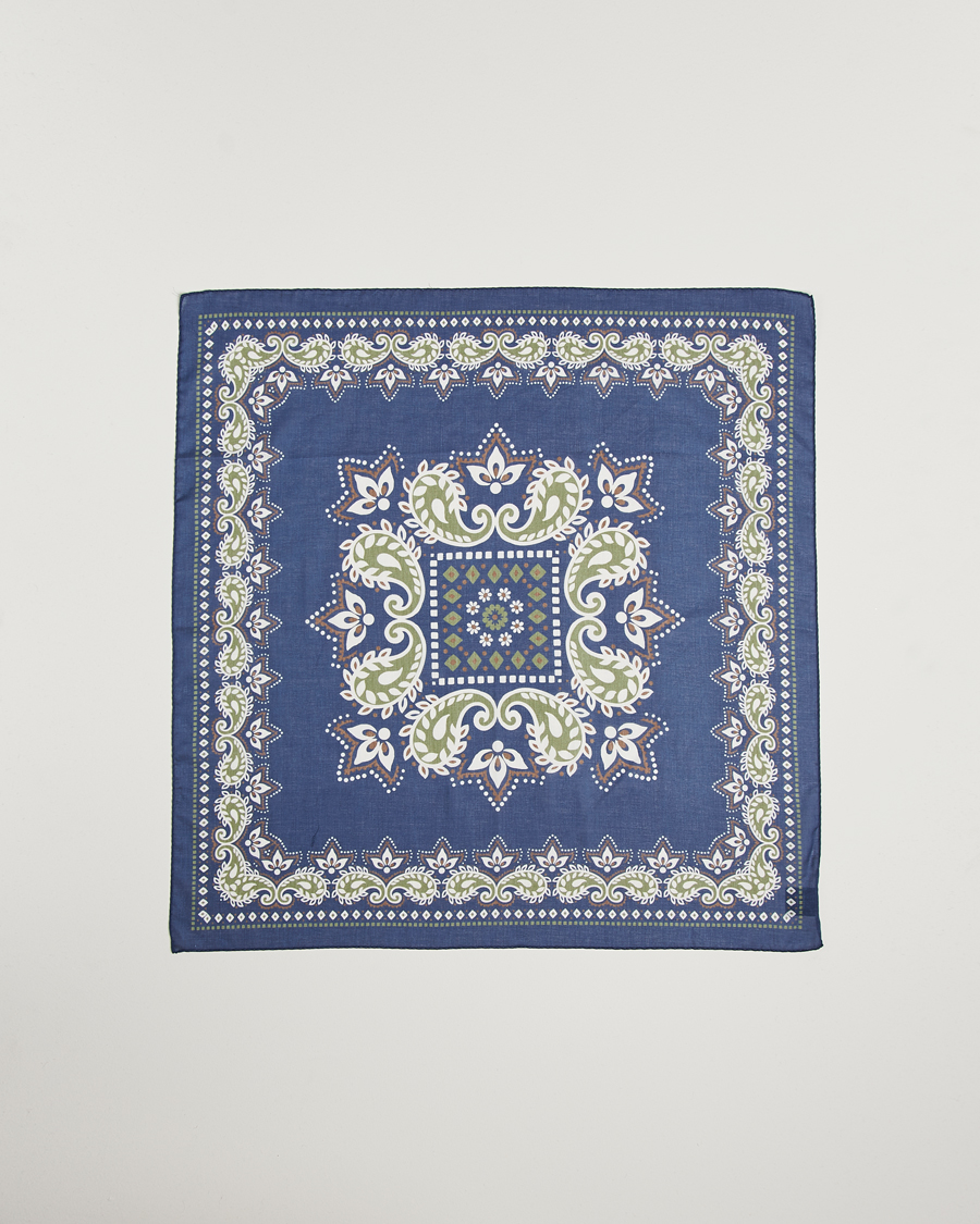 Homme | Amanda Christensen Cotton Voilé Printed Flower Bandana Navy | Amanda Christensen | Cotton Voilé Printed Flower Bandana Navy