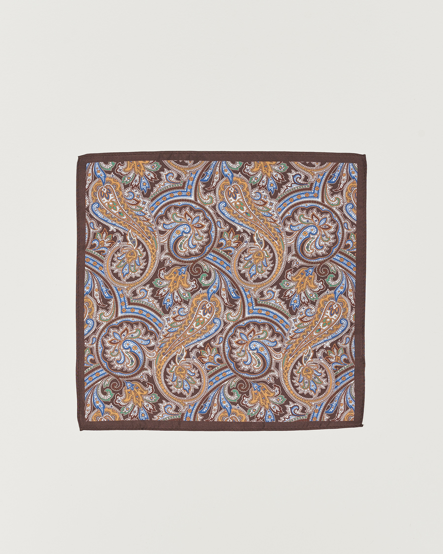 Homme | Amanda Christensen Box Set Silk 8 cm Paisley Tie And Pocket Square Brown | Amanda Christensen | Box Set Silk 8 cm Paisley Tie And Pocket Square Brown