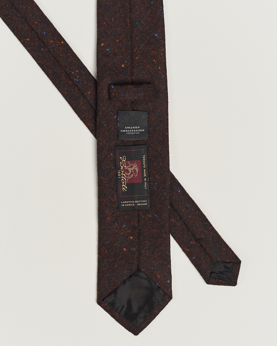 Homme | Amanda Christensen Wool Donegal 8cm Tie Wine | Amanda Christensen | Wool Donegal 8cm Tie Wine