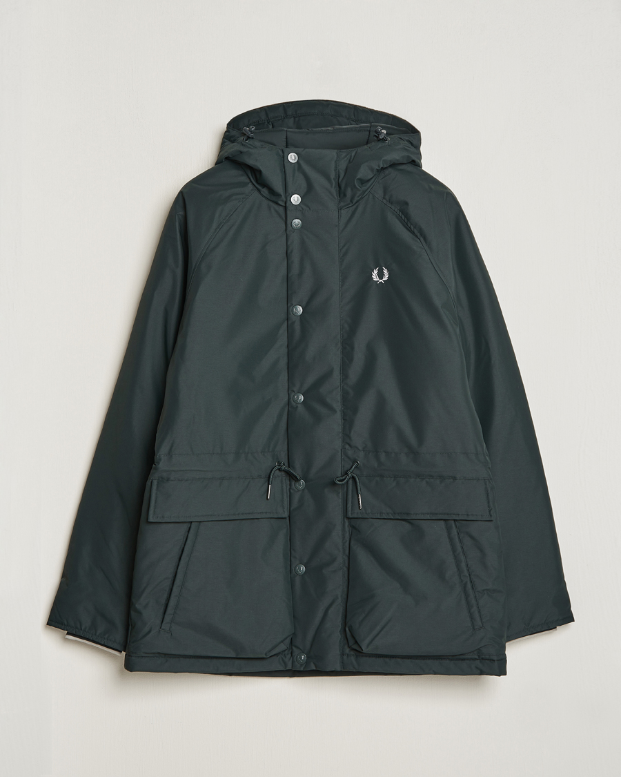Homme | Manteaux Et Vestes | Fred Perry | Padded Zip Through Parka Night Green