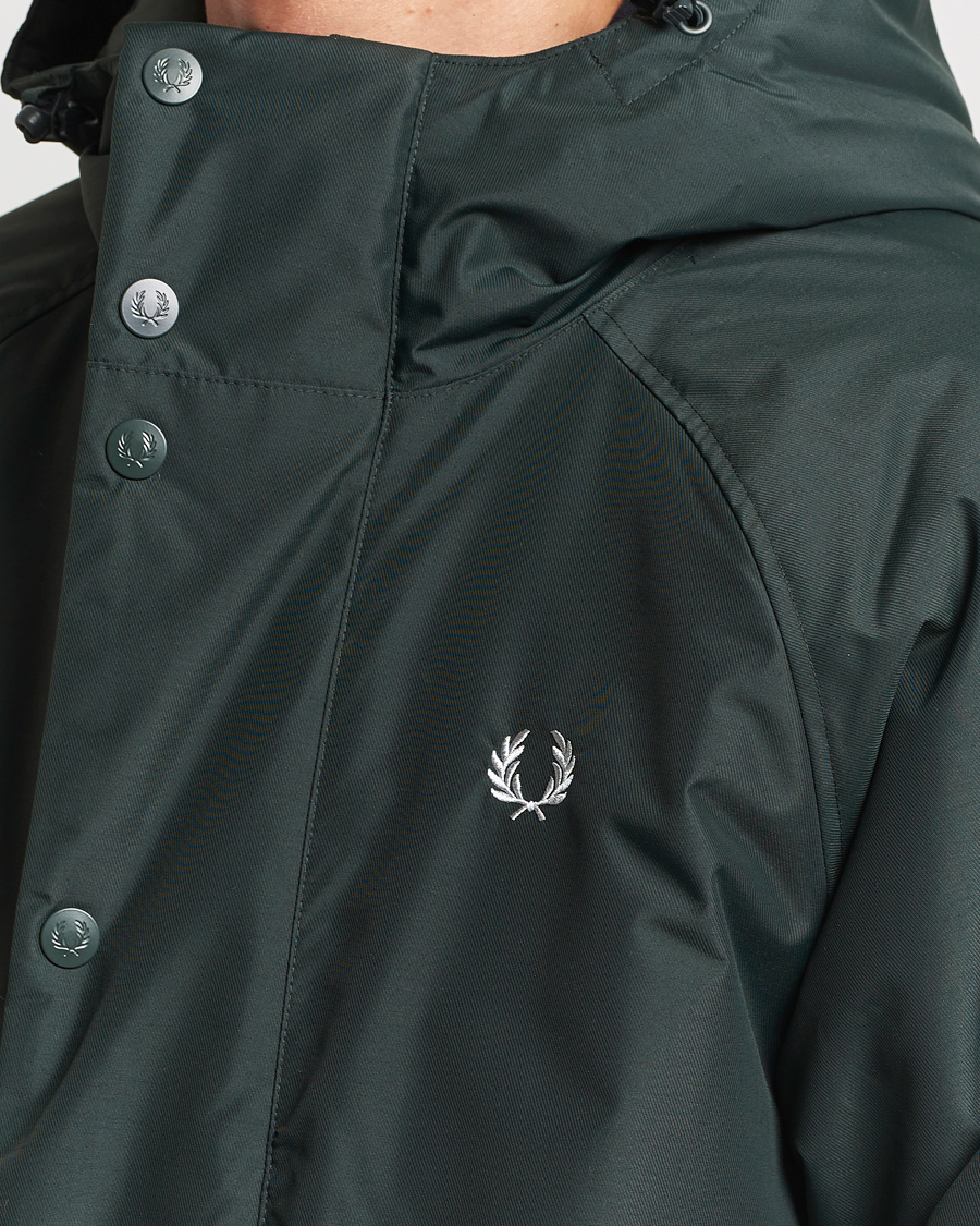 Homme | Manteaux Et Vestes | Fred Perry | Padded Zip Through Parka Night Green