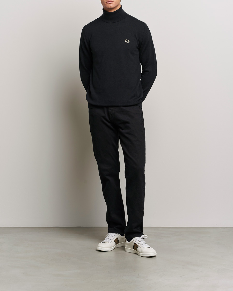 Homme | Pulls Et Tricots | Fred Perry | Classic Rollnock Jumper Black