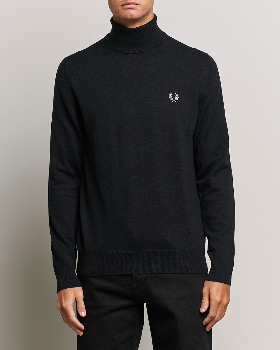 Homme | Pulls Et Tricots | Fred Perry | Classic Rollnock Jumper Black