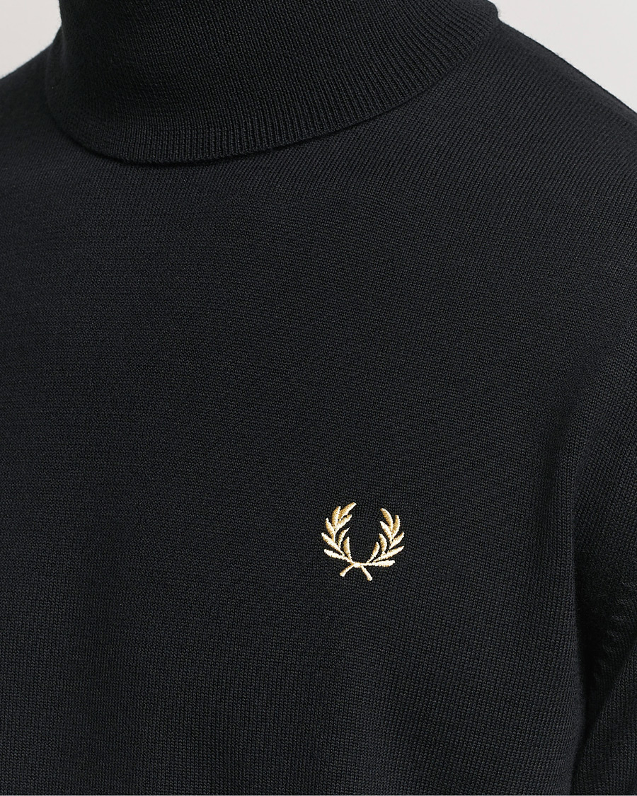 Homme | Pulls Et Tricots | Fred Perry | Classic Rollnock Jumper Black