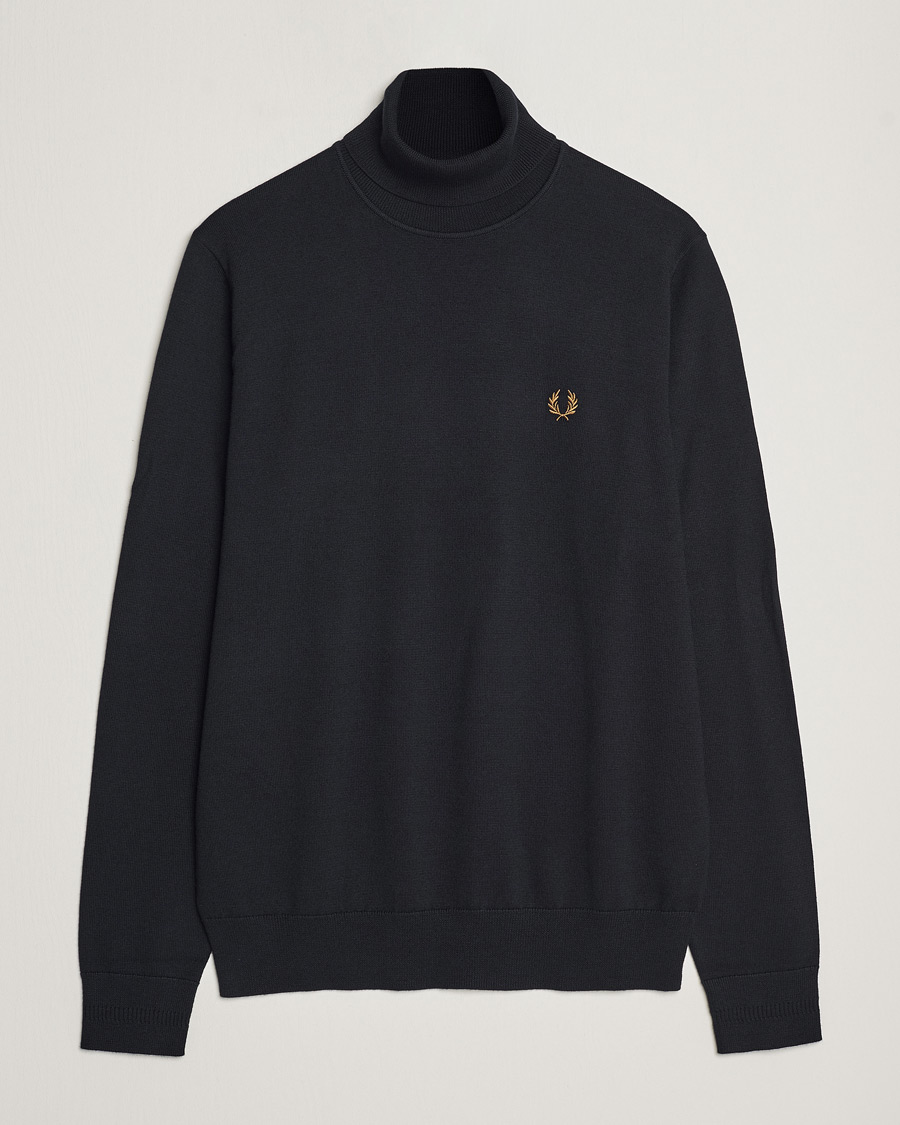Homme | Pulls Et Tricots | Fred Perry | Knitted Rollneck Jumper Navy