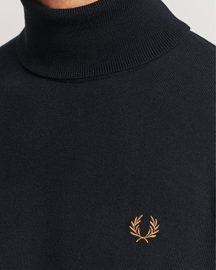 Homme | Pulls Et Tricots | Fred Perry | Knitted Rollneck Jumper Navy