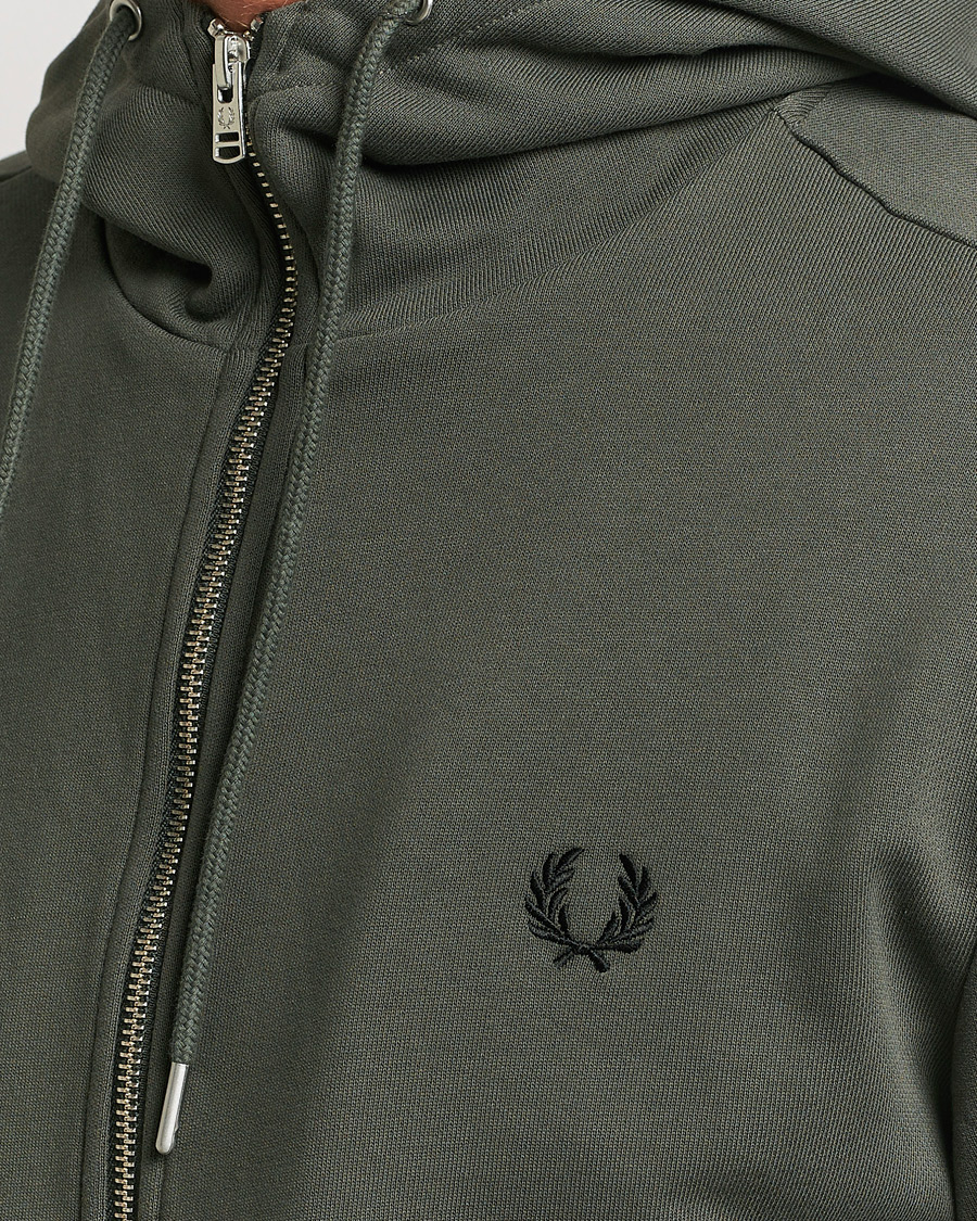 Homme | Pulls Et Tricots | Fred Perry | Hooded Zip Sweatshirt Field Green