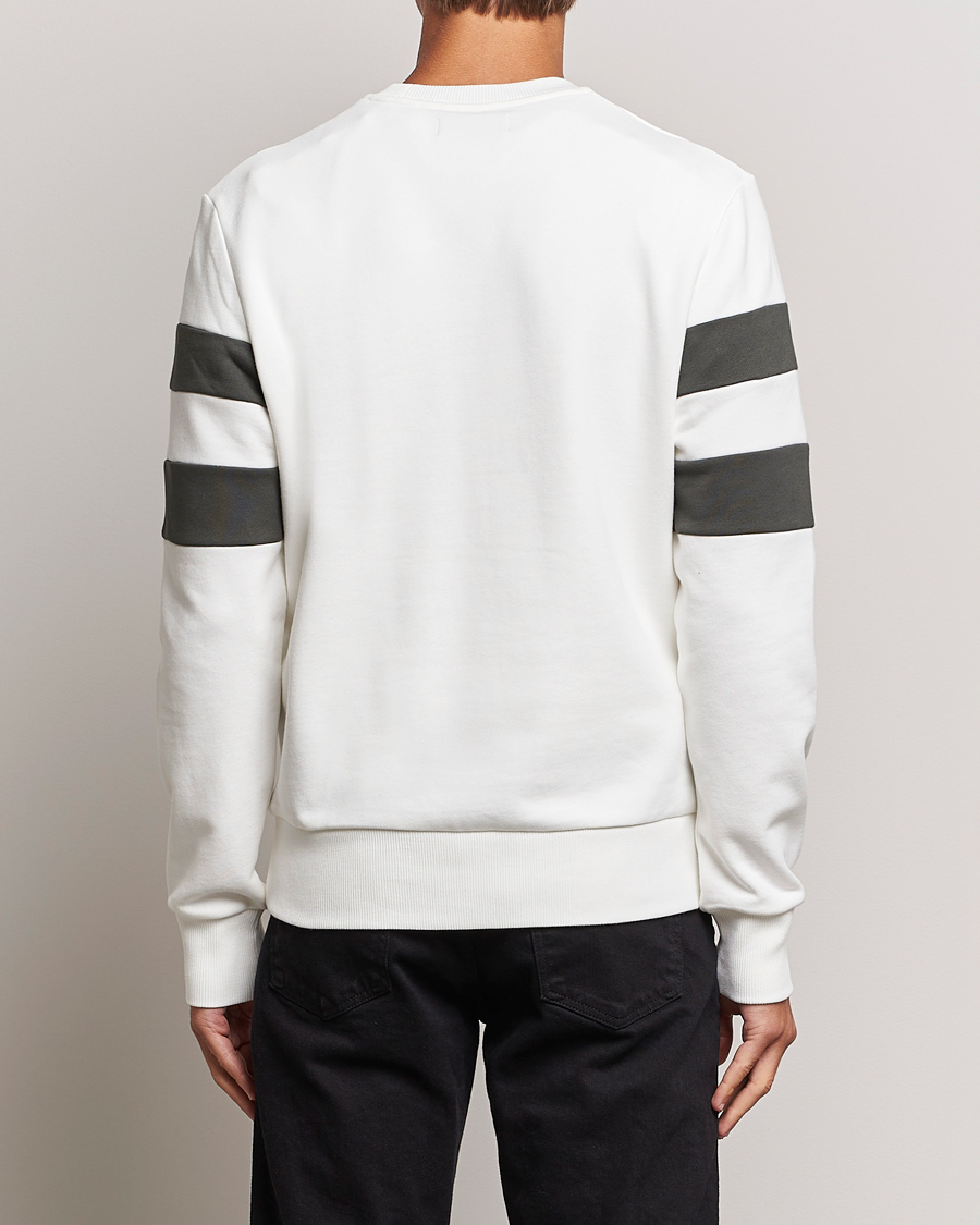 Homme | Pulls Et Tricots | Fred Perry | Tipped Sleeve Sweatshirt Snow Whiite
