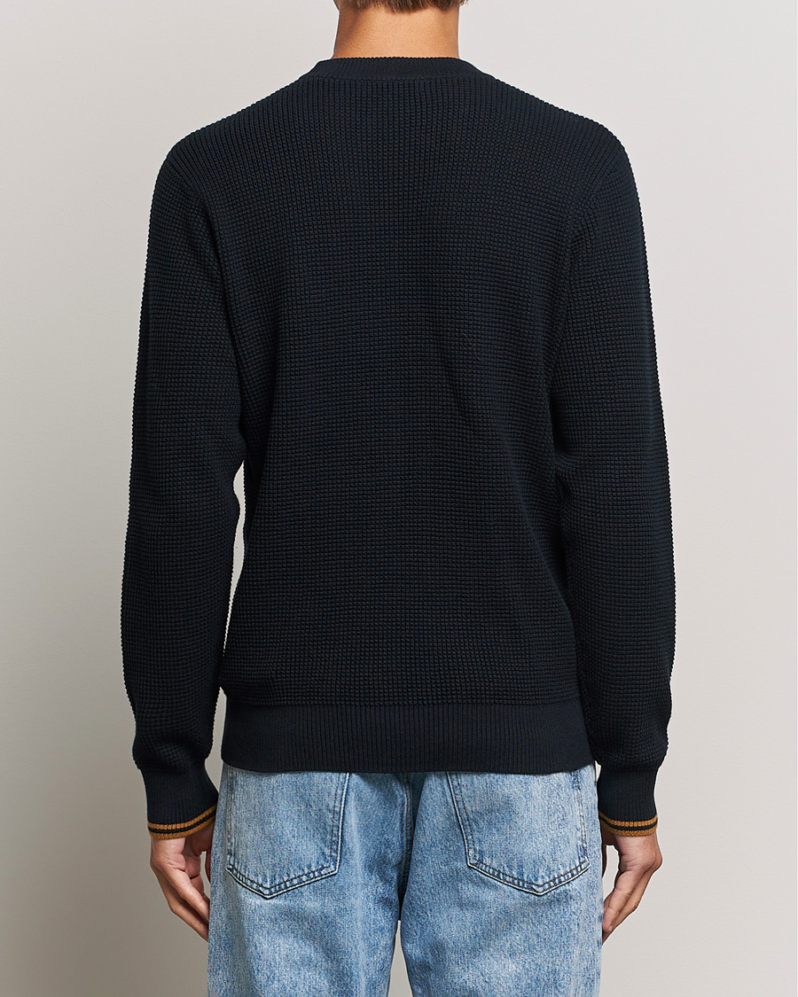 Homme | Pulls Et Tricots | Fred Perry | Waffle Stitch Jumper Navy
