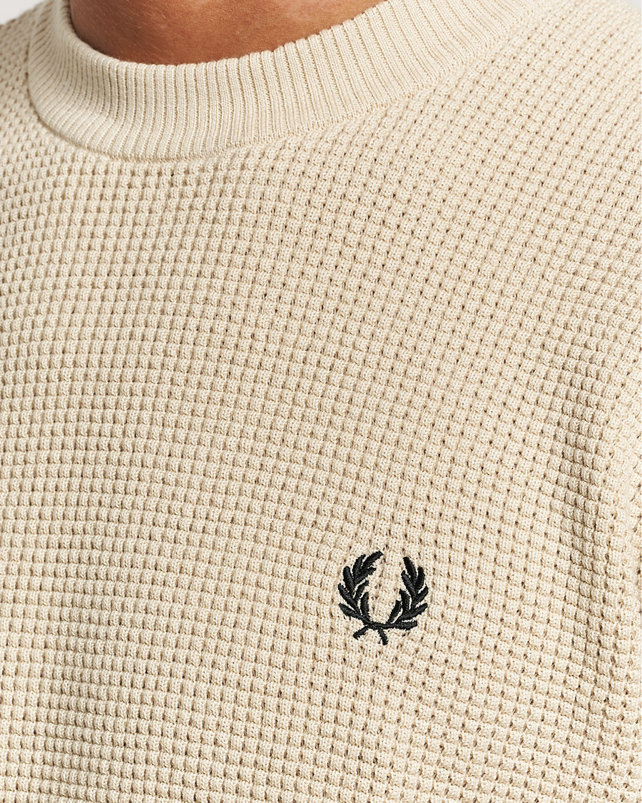 Homme | Pulls Et Tricots | Fred Perry | Waffle Stitch Jumper Oatmeal