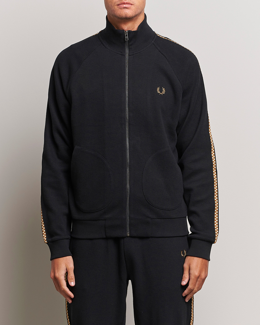 Homme | Pulls Et Tricots | Fred Perry | Checkboard Taped Zip Through Jacket Black