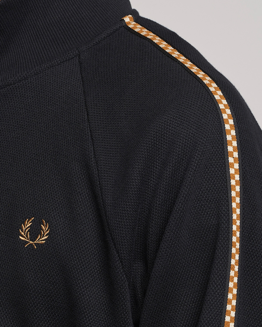 Homme | Pulls Et Tricots | Fred Perry | Checkboard Taped Zip Through Jacket Black