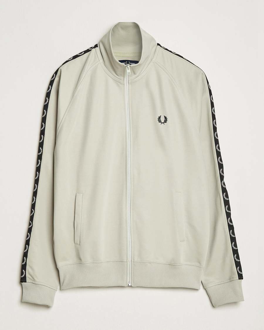 Homme | Pulls Et Tricots | Fred Perry | Taped Track Jacket Light Oyster