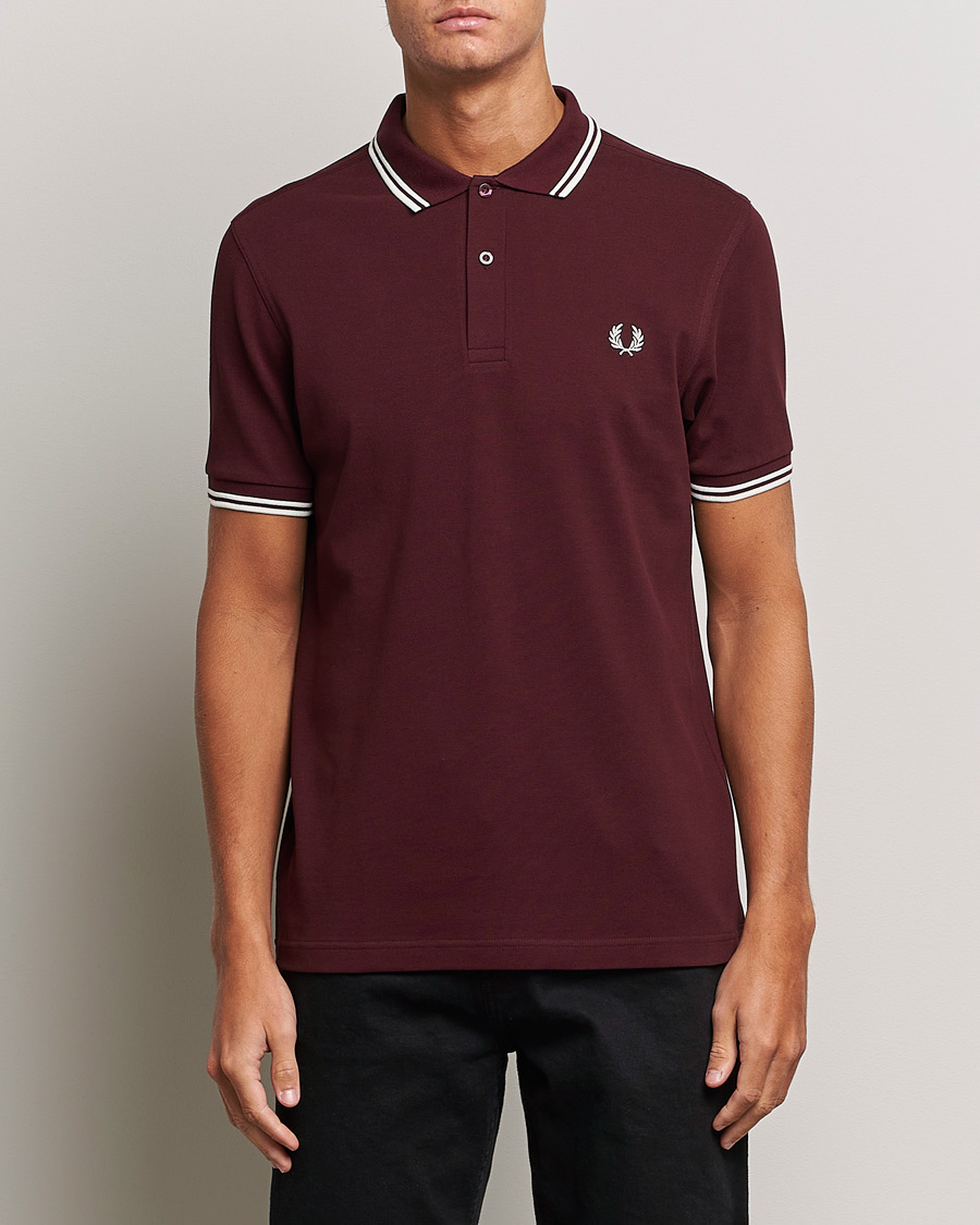 Homme |  | Fred Perry | Twin Tipped Polo Shirt Oxblood