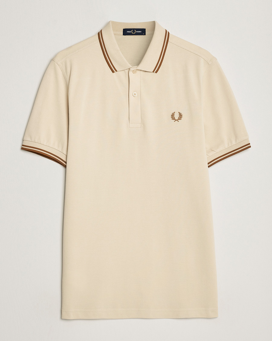Homme | Polos | Fred Perry | Twin Tipped Polo Shirt Oatmeal
