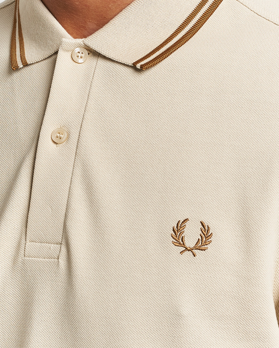 Homme | Polos | Fred Perry | Twin Tipped Polo Shirt Oatmeal