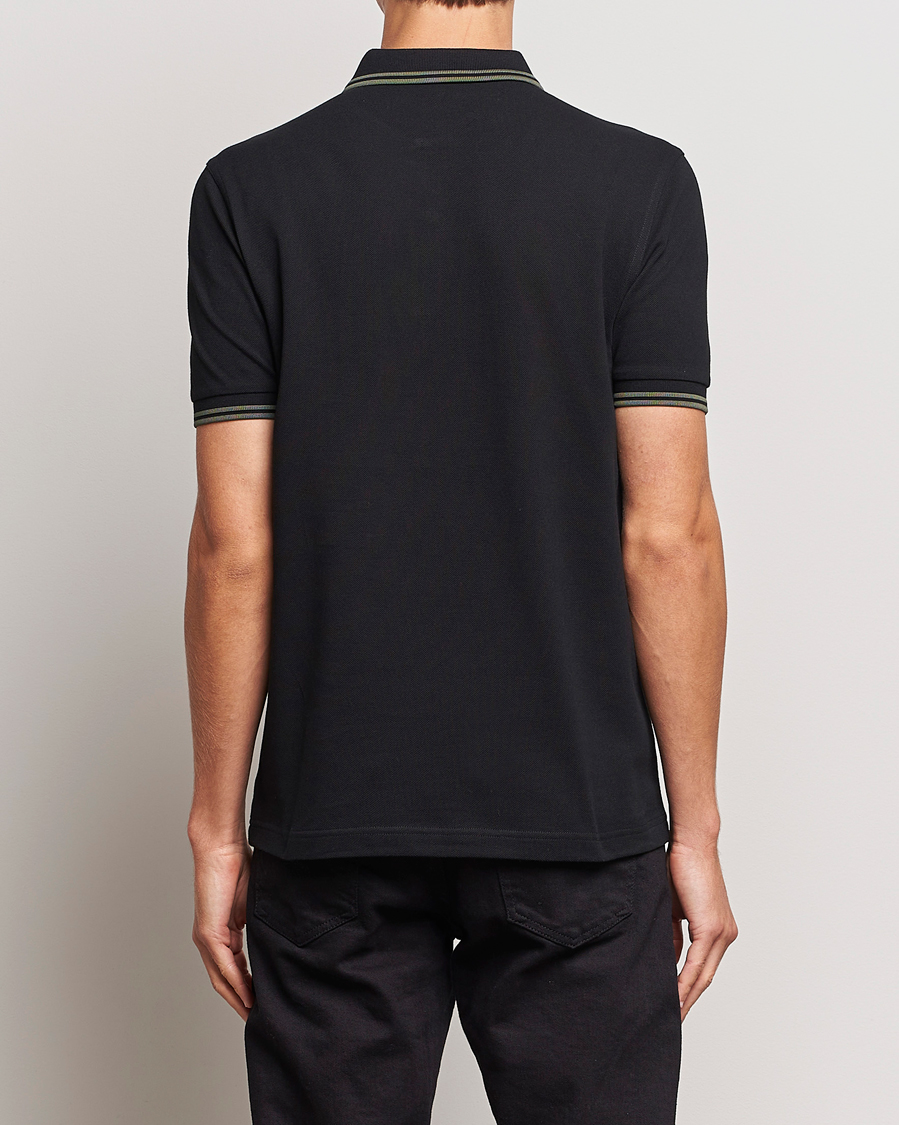 Homme | Polos | Fred Perry | Twin Tipped Polo Shirt Black