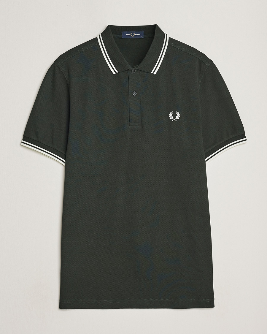 Homme | Polos | Fred Perry | Twin Tipped Polo Shirt Night Green
