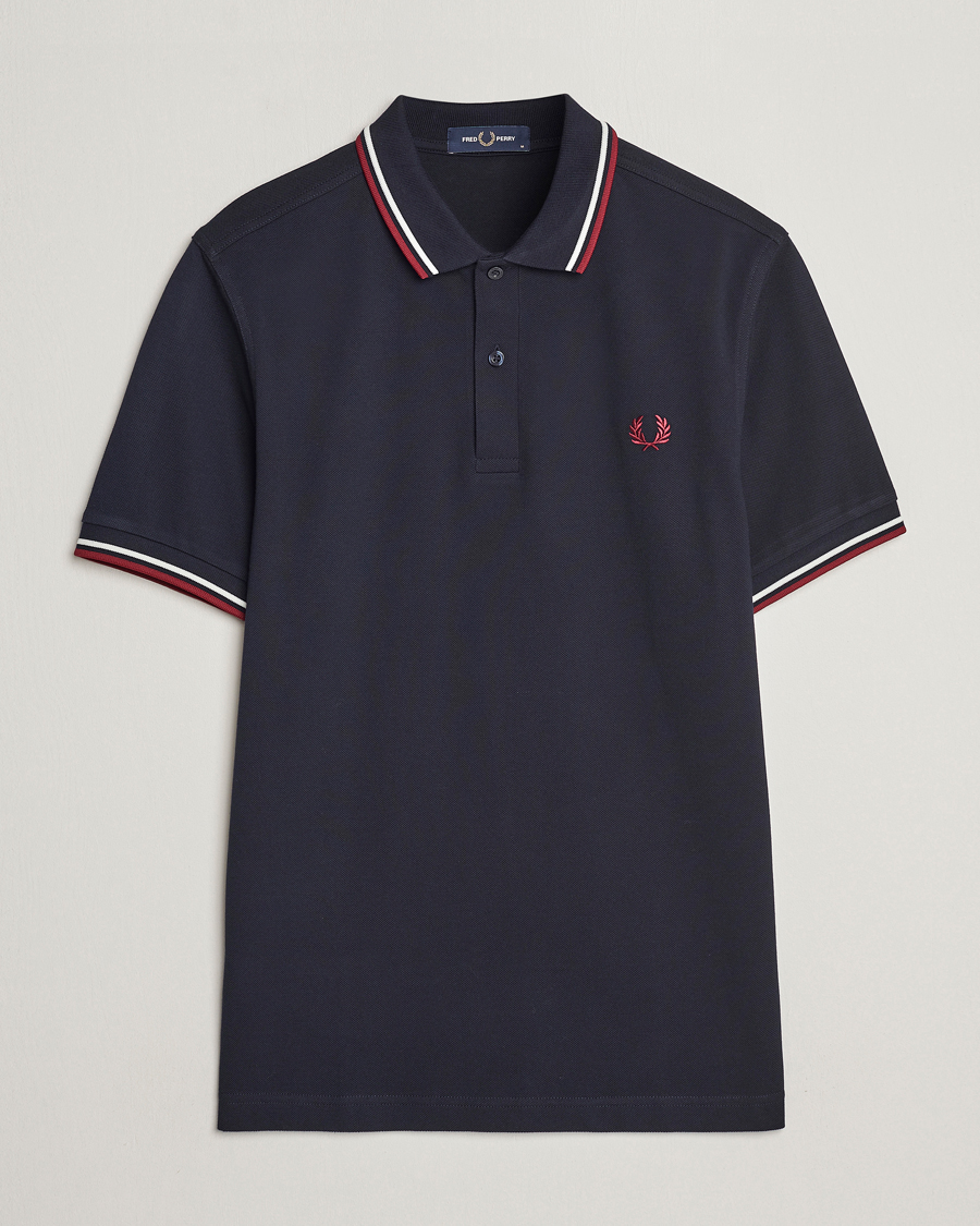 Homme | Polos | Fred Perry | Twin Tipped Polo Shirt Navy