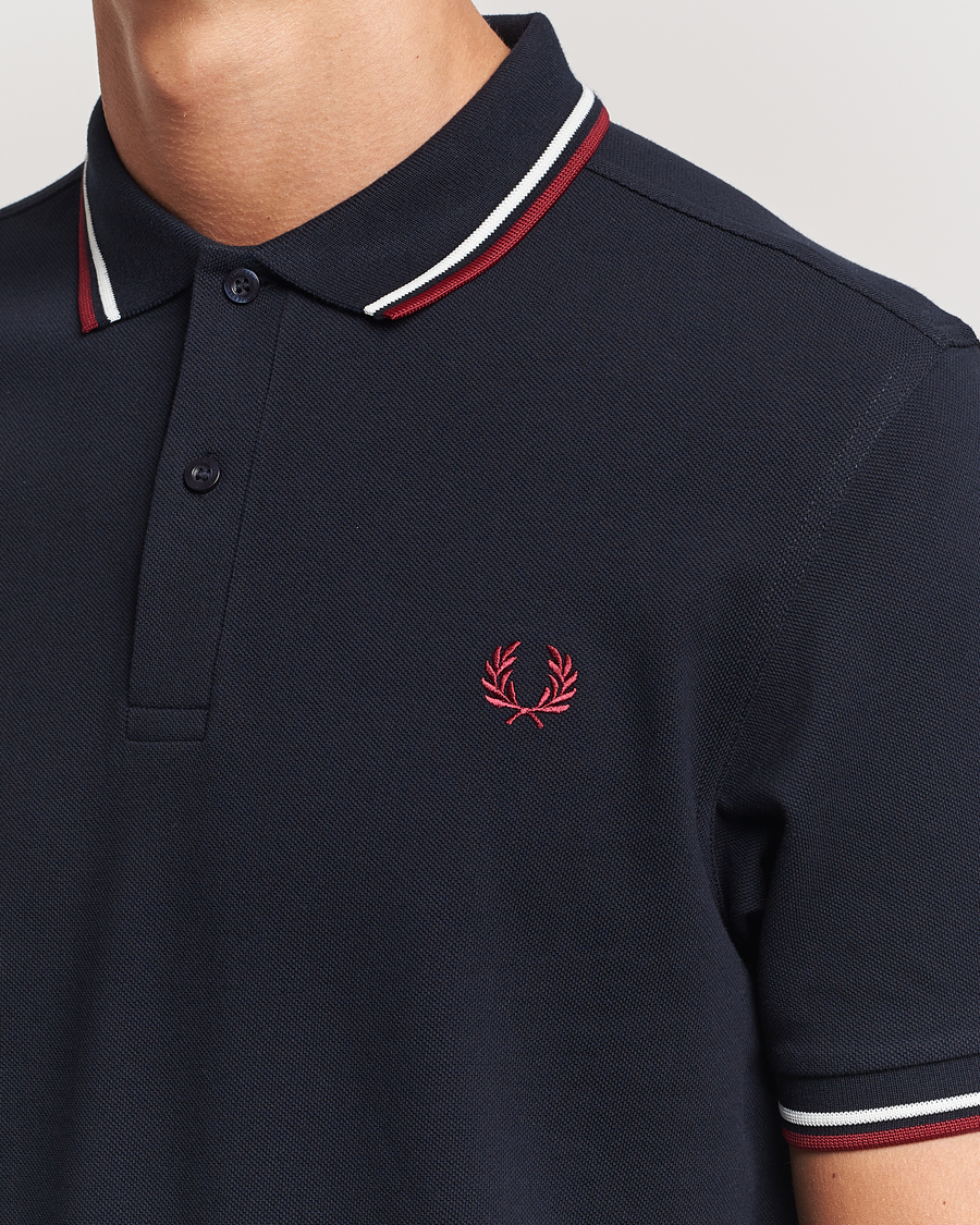 Homme | Polos | Fred Perry | Twin Tipped Polo Shirt Navy