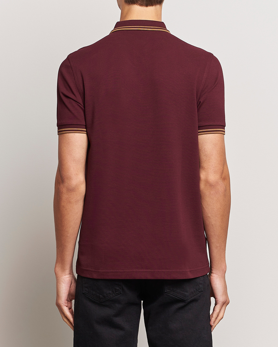 Homme | Polos | Fred Perry | Twin Tipped Polo Shirt Oxblood
