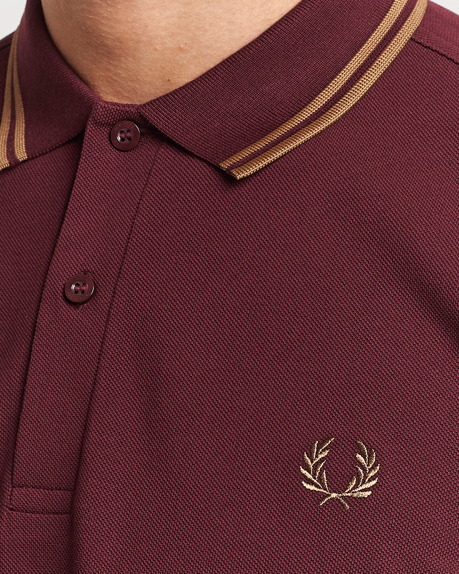 Homme | Polos | Fred Perry | Twin Tipped Polo Shirt Oxblood