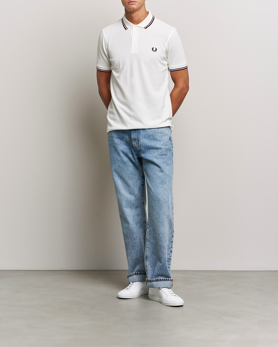 Homme | Polos | Fred Perry | Twin Tipped Polo Shirt Snow White