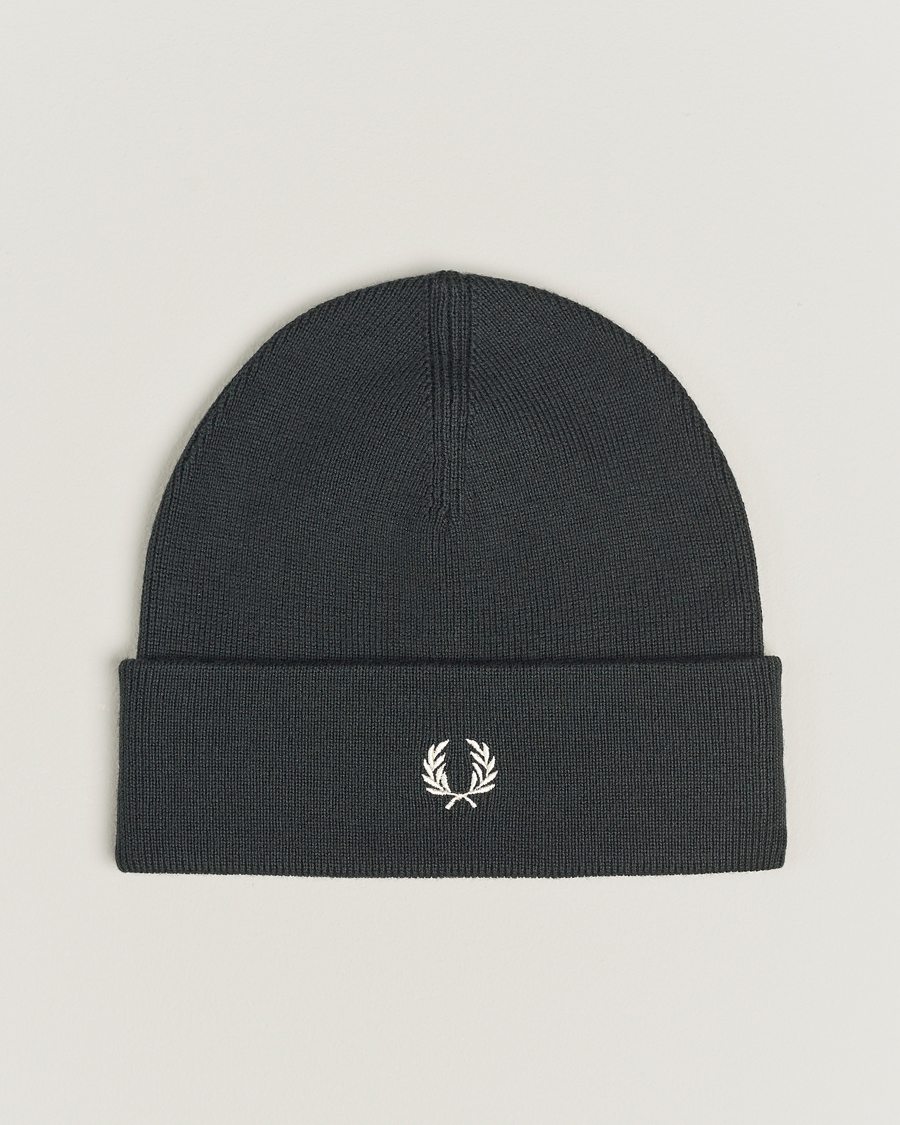 Homme | Fred Perry Merino Wool Beanie Night Green | Fred Perry | Merino Wool Beanie Night Green