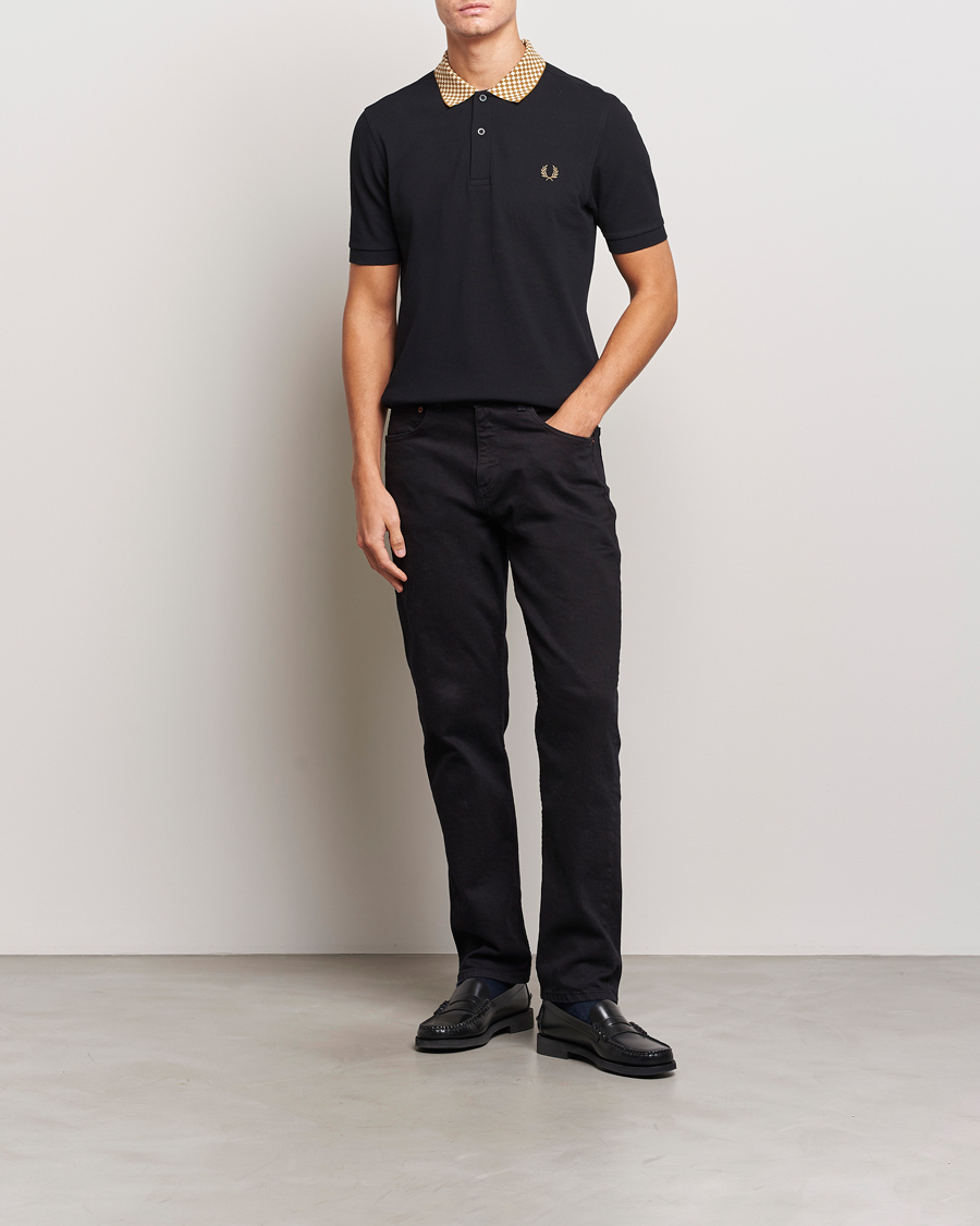 Homme | Polos | Fred Perry | Checkboard Collar Polo Black