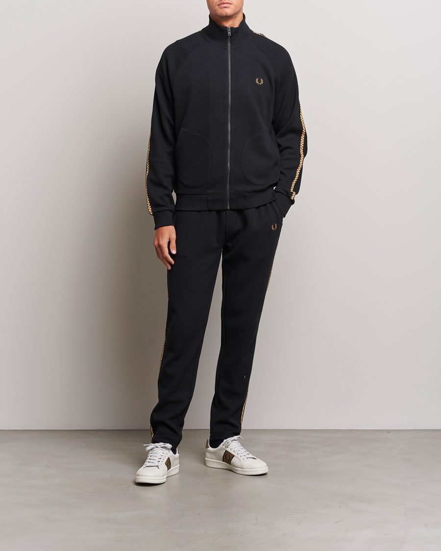Homme | Pantalons | Fred Perry | Checkboard Taped Taped Trackpant Black
