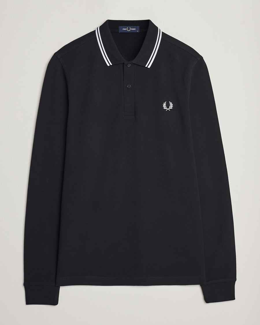 Homme | Polos | Fred Perry | Long Sleeve Twin Tipped Shirt Black