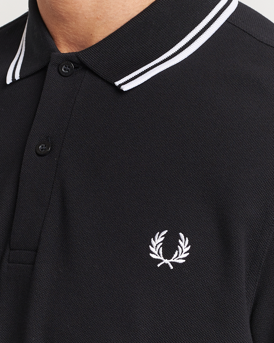 Homme | Polos | Fred Perry | Long Sleeve Twin Tipped Shirt Black