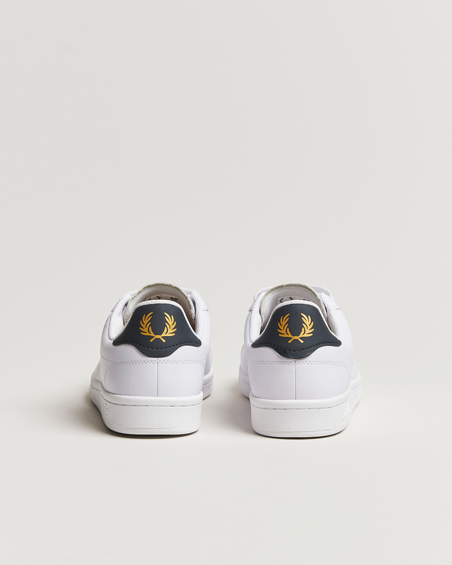 Homme | Baskets | Fred Perry | B721 Leather Sneakers White/Navy