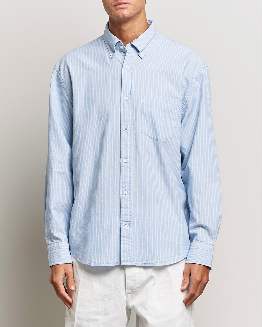 Homme | Chemises | GANT | Regular Fit Archive Oxford Striped Shirt Muted Blue