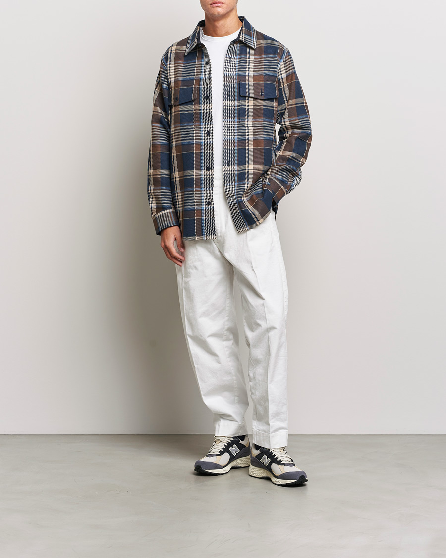 Homme | Chemises | GANT | Heavy Twill Checked Overshirt Marine