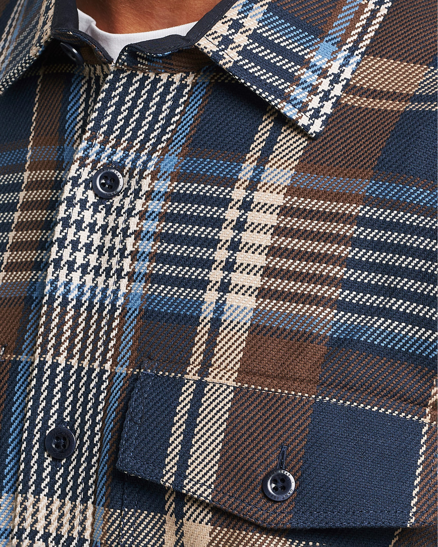 Homme | Chemises | GANT | Heavy Twill Checked Overshirt Marine