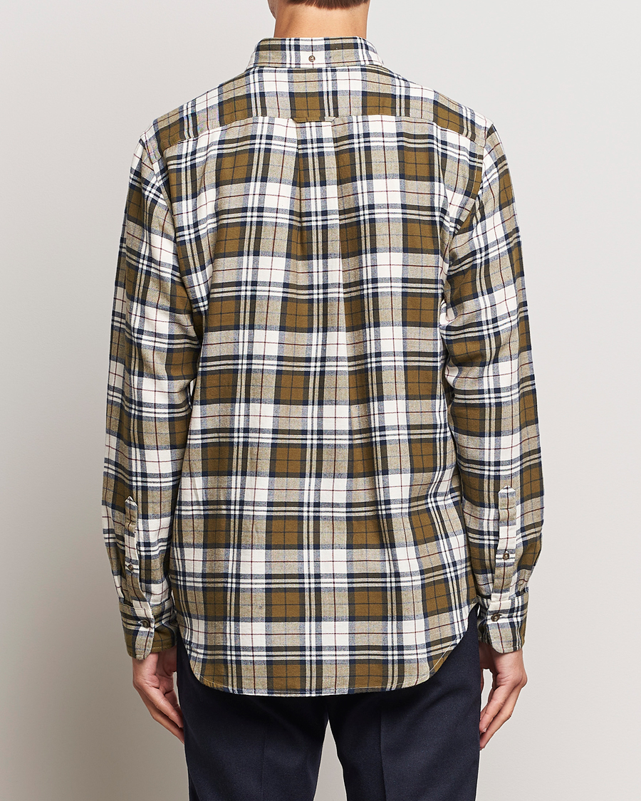 Homme | Chemises | GANT | Regular Fit Flannel Checked Shirt Dark Cactus