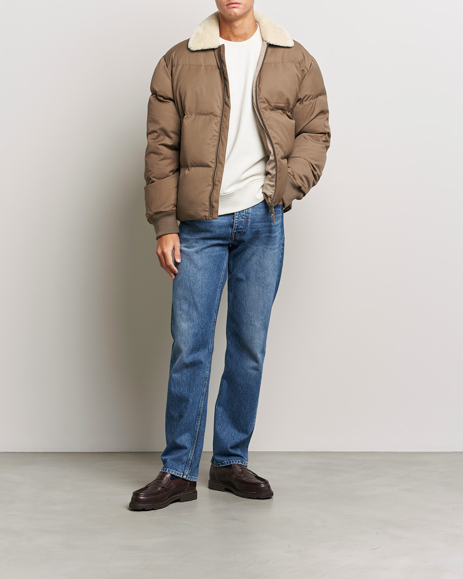 Homme | Manteaux Et Vestes | GANT | Padded Flannel Puffer Jacket Desert Brown