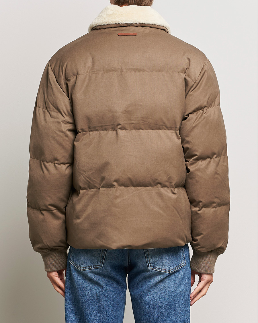 Homme | Manteaux Et Vestes | GANT | Padded Flannel Puffer Jacket Desert Brown