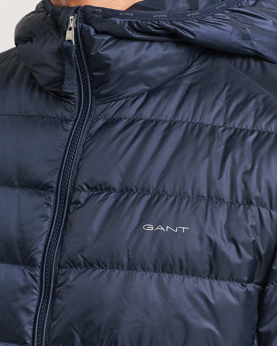 Homme | Manteaux Et Vestes | GANT | Light Down Hooded Jacket Evening Blue