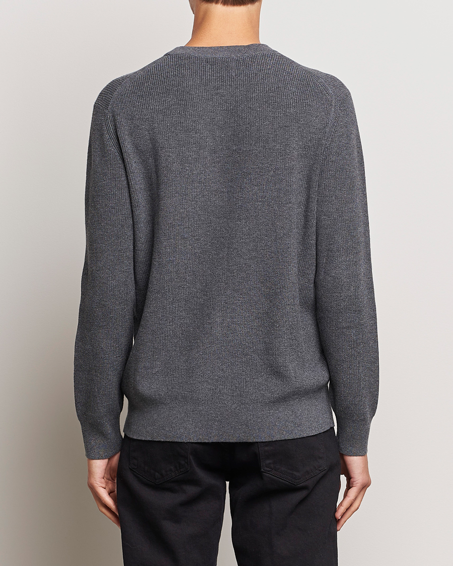 Homme | Pulls Et Tricots | GANT | Cotton/Wool Rib Knitted Crew Neck Antrachite Melange