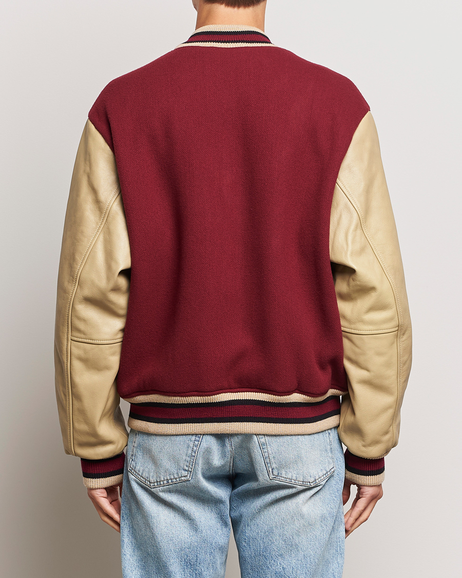 Homme | Manteaux Et Vestes | GANT | Padded Varsity Jacket Red/Beige