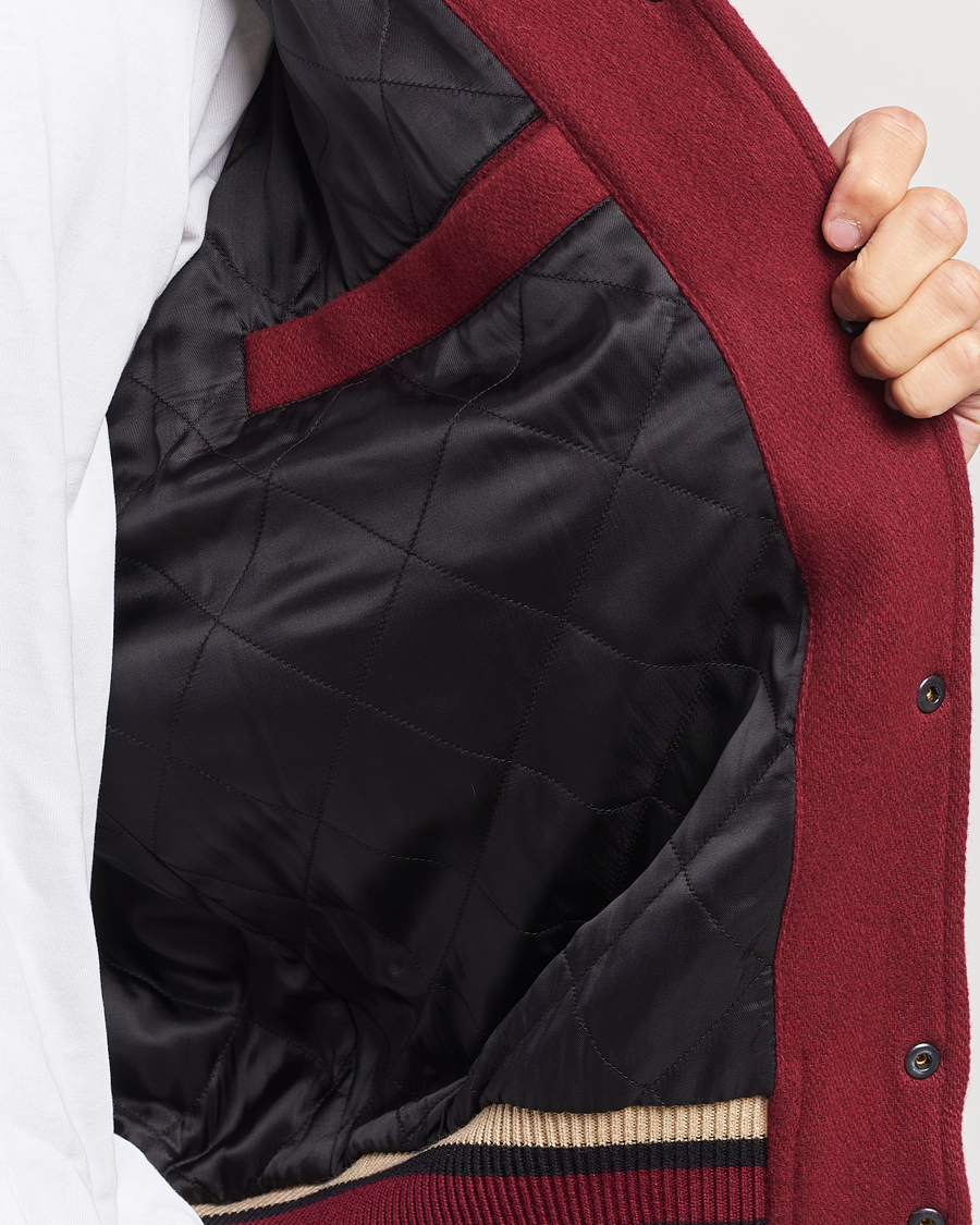 Homme | Manteaux Et Vestes | GANT | Padded Varsity Jacket Red/Beige