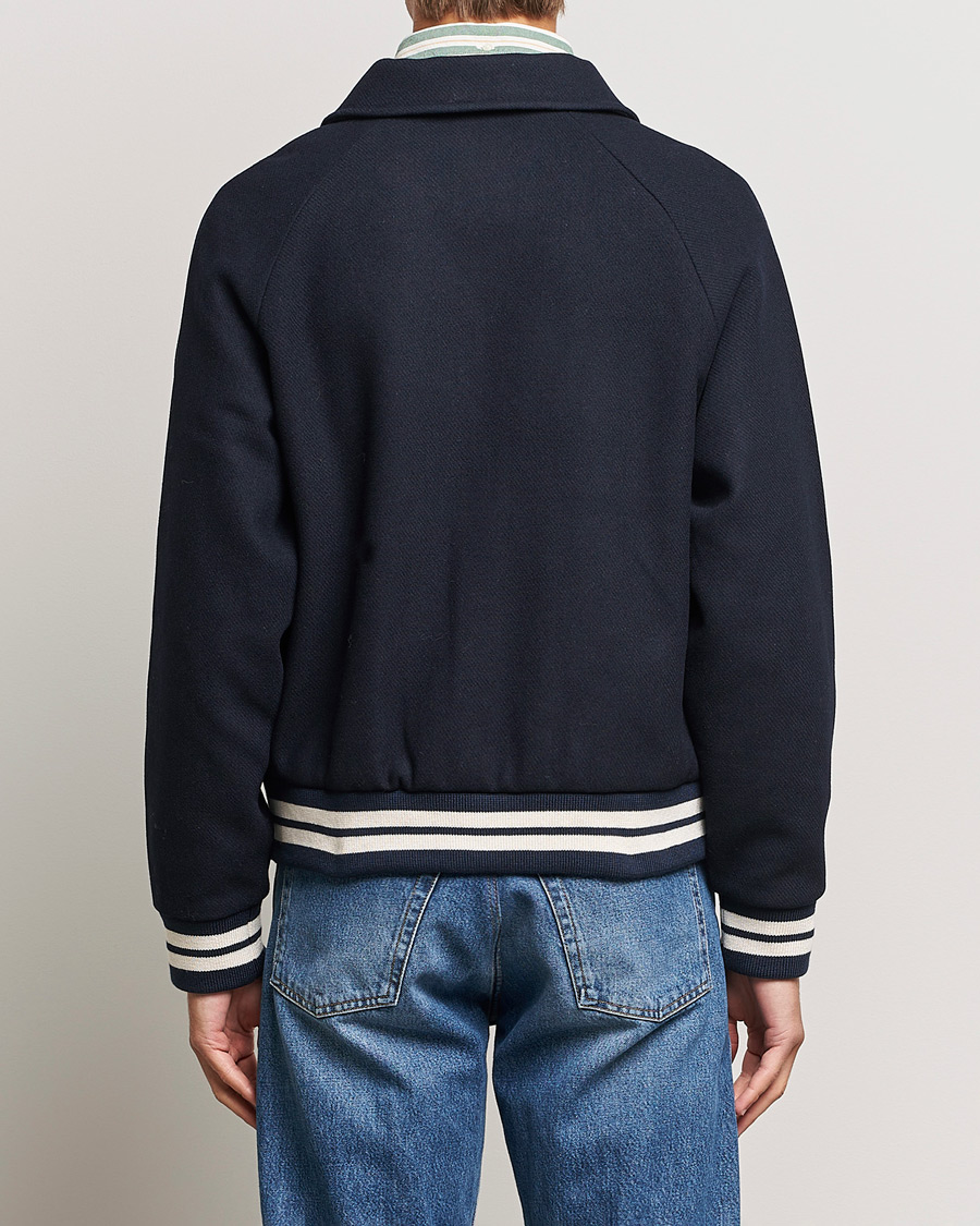 Homme | Manteaux Et Vestes | GANT | Wool Varsity Jacket Evening Blue