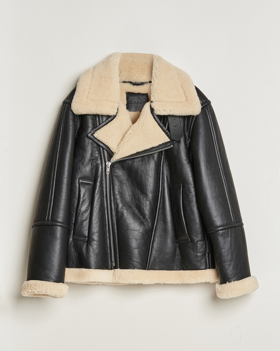 Homme | Manteaux Et Vestes | GANT | Heavy Shearling Jacket Black