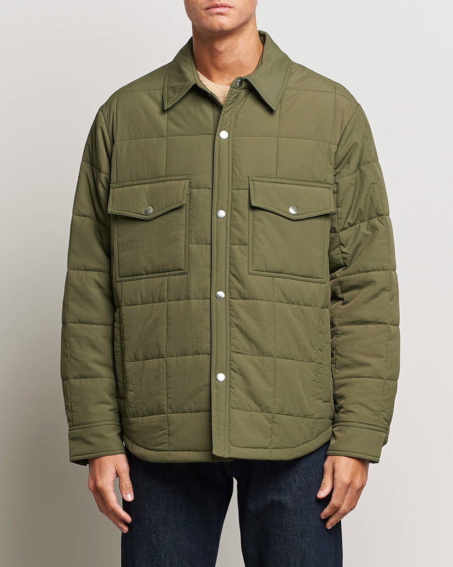 Homme | Manteaux Et Vestes | GANT | Quilted Shirt Jacket Calamata Green