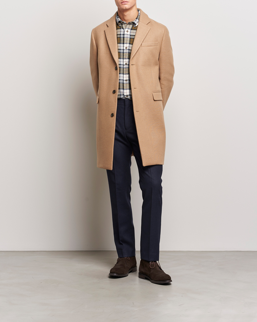Homme | Manteaux Et Vestes | GANT | Tailored Wool Coat Mustard Beige
